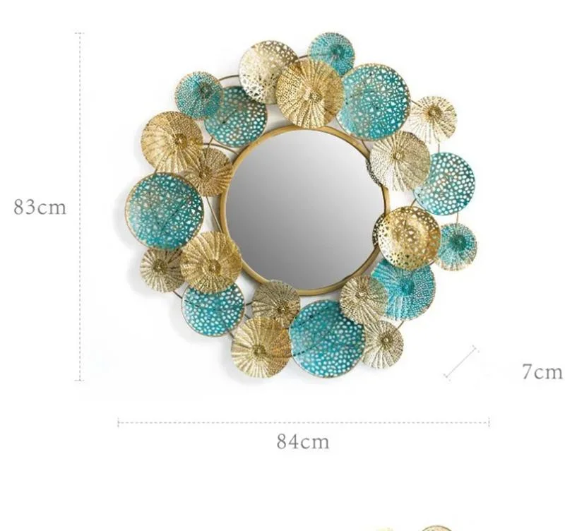 Indoor Wall Decorative Wall Pieces Flower Old Hanging Mirror