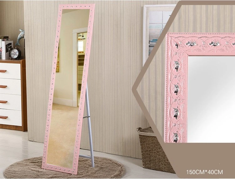 Bracket Mirror Foldable Furniture Hotel Wood Full-Length Floor Mirror