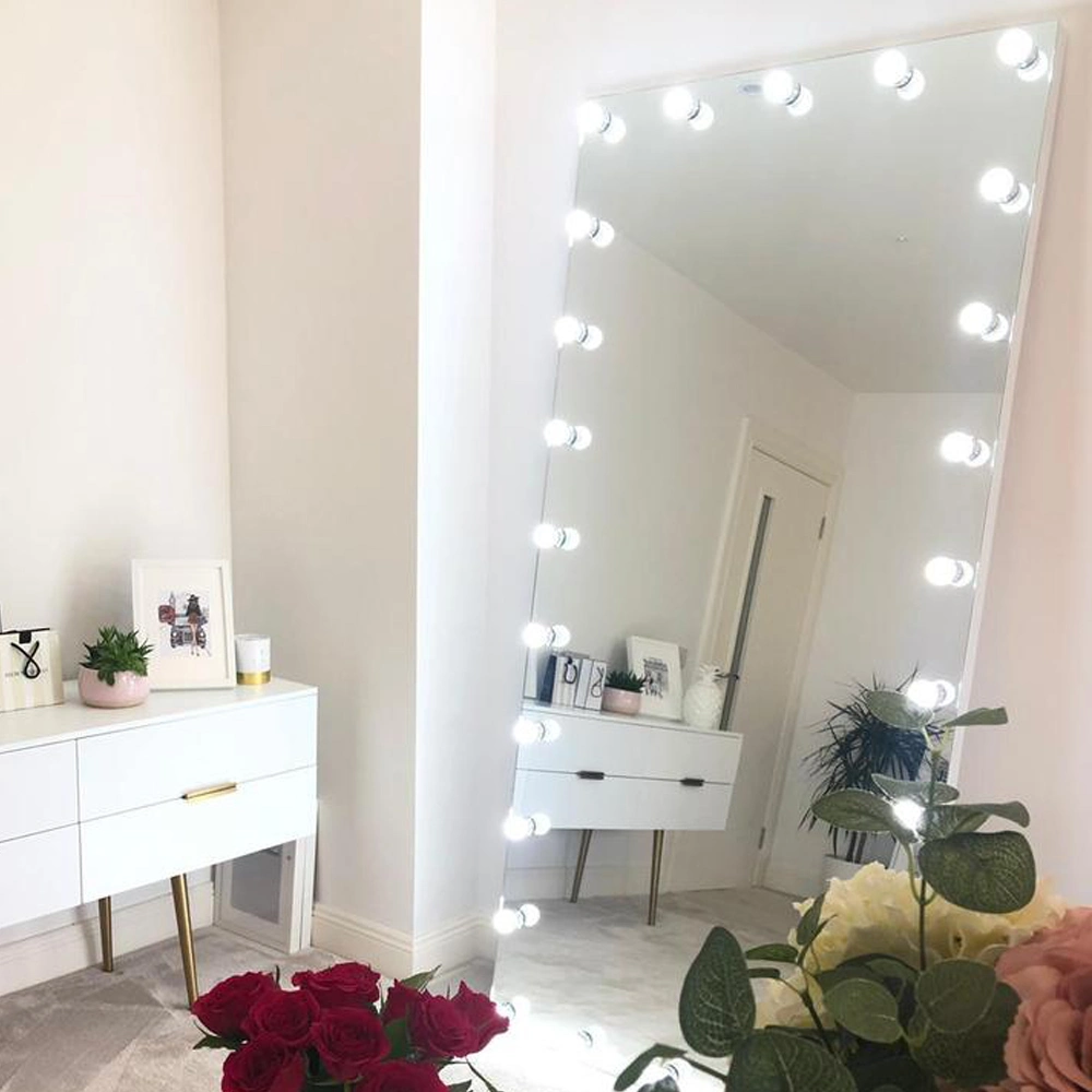 Wholesale Beauty Product Full Length Standing Mirror with LED Bulbs