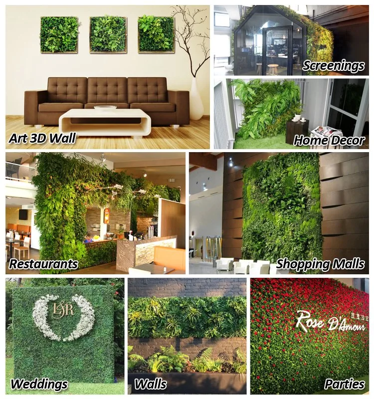 High Simulated Earth Friendly Fresh PE Green Wall Art for Decoration