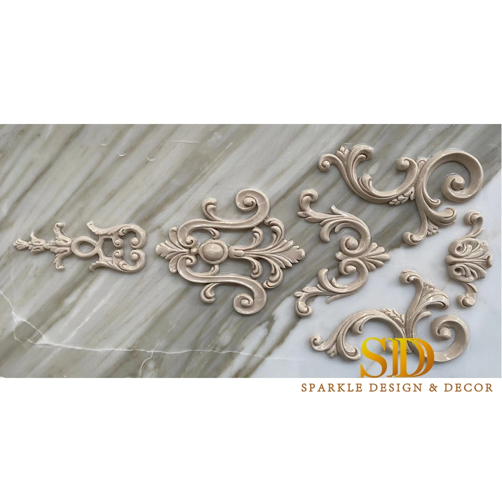 Custom French Marble Carving Design Beige Marble Flower Relief Panel for Villa and Palace Decoration