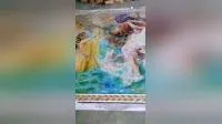 Bellissimo motivo a mosaico in vetro artistico floreale per la decorazione della parete del bagno principale